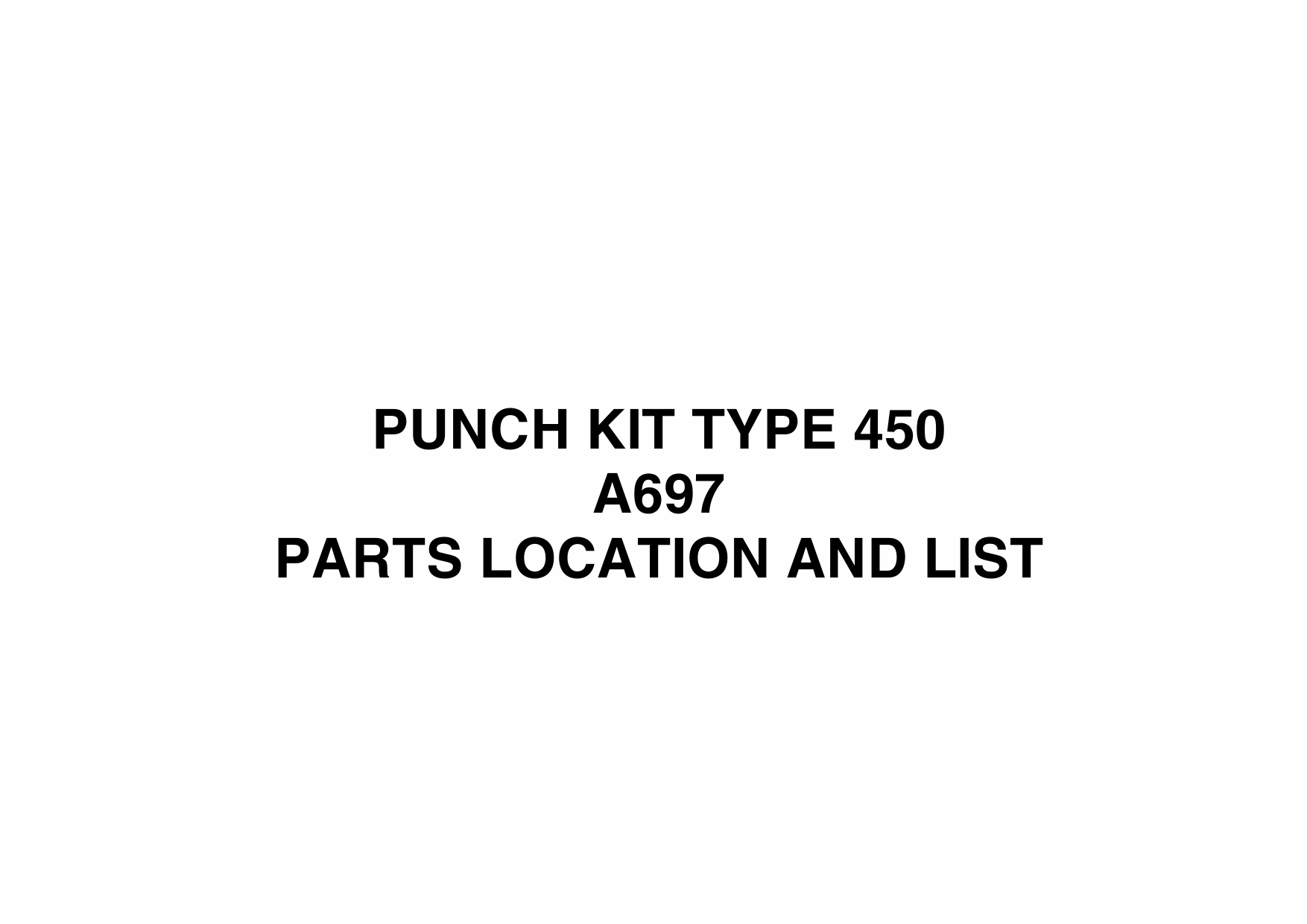 RICOH Options A697 PUNCH-KIT-TYPE-450 Parts Catalog PDF download-1